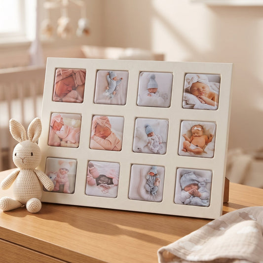 Cadre Photo Magnétique Bébé – 12 Mois, Première Année