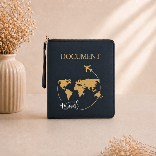 Pochette documents de voyage personnalisée
