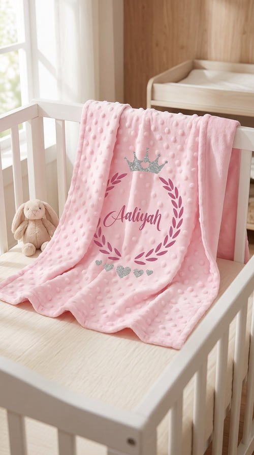 Personalisierte Babydecke mit Namen – Weich & Elegant