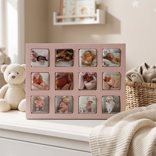 Cadre Photo Magnétique Bébé – 12 Mois, Première Année