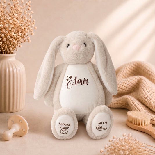 Peluche lapin personnalisée